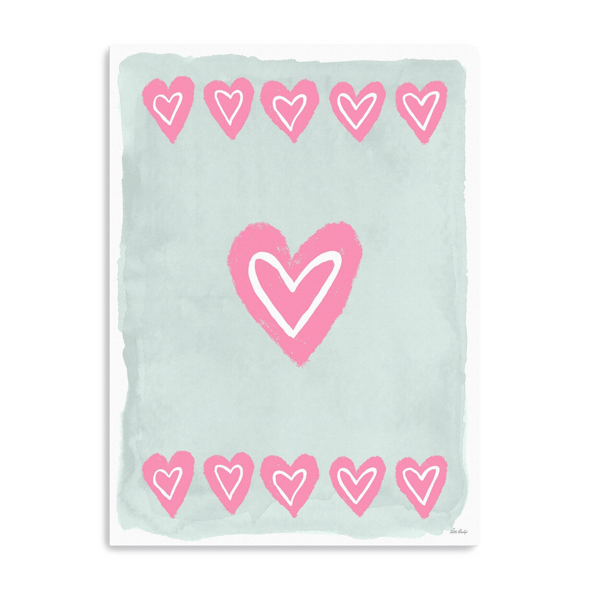 Green Heart Row Canvas Giclée Art